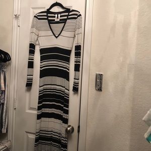 BCBG MaxAzria Dtriped Maxi Dress